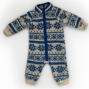 Carter’s Baby Snowflake Fleece Jumper | Size: 6 Months | Color: Blue & White